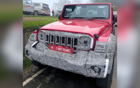 Mahindra Thar Facelift Spied with Roxx-Inspired Design, 10.2-Inch Touchscreen Inside